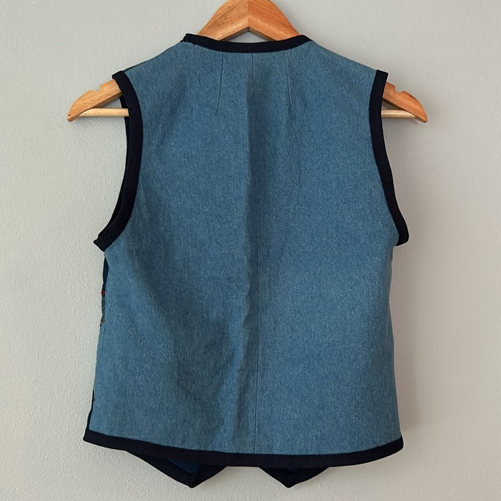 Handmade Vintage Patchwork Denim Embroidered Open… - image 6